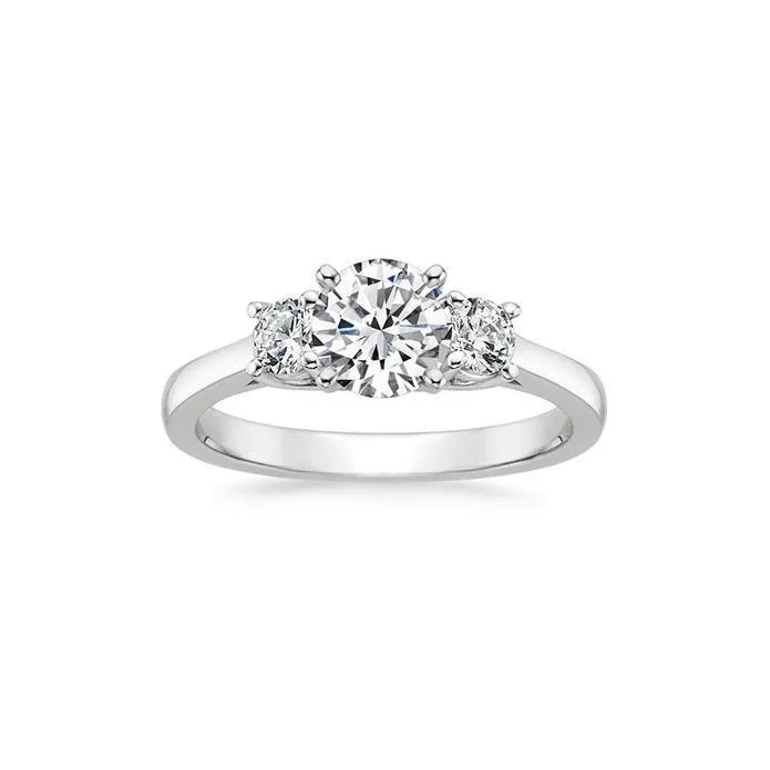 Rings 3 Stone Round Cut 3 Ct Natural Earth Mined Diamonds Engagement Ring White Gold 14K GB Rings 3 Stone Round Cut 3 Ct Natural Earth Mined Diamonds Engagement Ring White Gold 14K GB