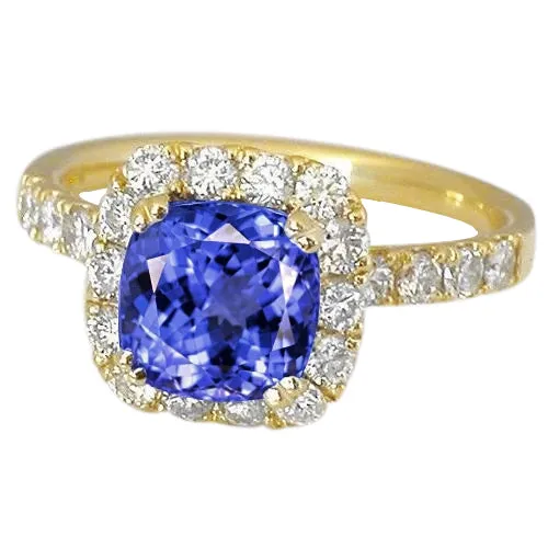Rings 900 Ct Tanzanite And Natural Earth Mined Diamonds Ring Gold Yellow 14K GB Rings 900 Ct Tanzanite And Natural Earth Mined Diamonds Ring Gold Yellow 14K GB