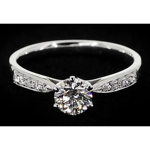 Rings GB 175 Carats Round Natural Earth Mined Diamond Engagement Ring White Gold 14K Rings GB 175 Carats Round Natural Earth Mined Diamond Engagement Ring White Gold 14K