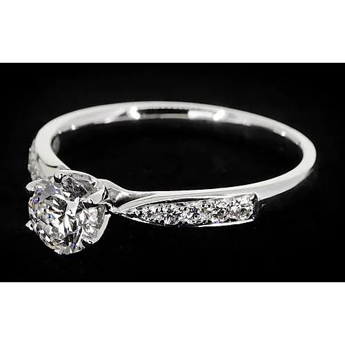 Rings GB 175 Carats Round Natural Earth Mined Diamond Engagement Ring White Gold 14K Rings GB 175 Carats Round Natural Earth Mined Diamond Engagement Ring White Gold 14K