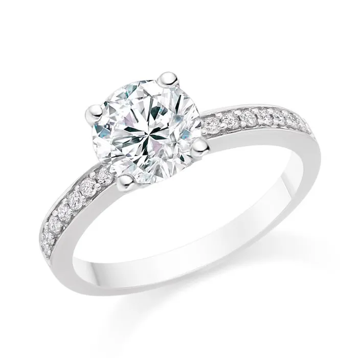 Rings GB 205 Carats Round Cut Natural Earth Mined Diamond Anniversary Ring White Gold 14K Rings GB 205 Carats Round Cut Natural Earth Mined Diamond Anniversary Ring White Gold 14K