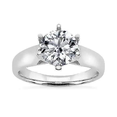 Rings GB 2 Carat Wedding Natural Earth Mined Diamond Ring