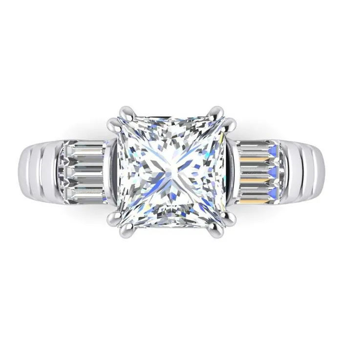 Rings GB Big Natural Earth Mined Diamond Ring 450 Ct Three Stone Gold Engagement Ring Rings GB Big Natural Earth Mined Diamond Ring 450 Ct Three Stone Gold Engagement Ring