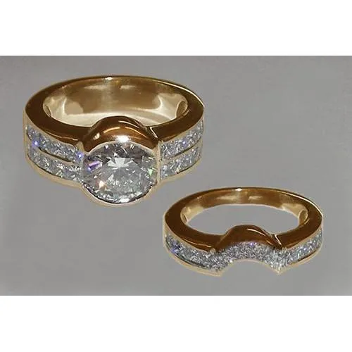 Rings GB Natural Earth Mined Diamond Engagement Antique Ring Band Set 650 Ct Yellow Gold Rings GB Natural Earth Mined Diamond Engagement Antique Ring Band Set 650 Ct Yellow Gold