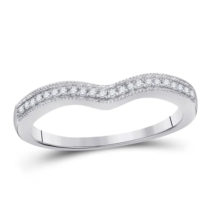 Rings GND GND 14Kt White Gold Womens Round Diamond Enhancer Wedding Band 112 Cttw Size 7 Rings GND GND 14Kt White Gold Womens Round Diamond Enhancer Wedding Band 112 Cttw Size 7