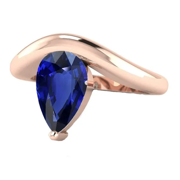 Rings HarryChadEntcom 3 Carats Solitaire Pear Ceylon Sapphire Ring Womens Gemstone Jewelry Rings HarryChadEntcom 3 Carats Solitaire Pear Ceylon Sapphire Ring Womens Gemstone Jewelry
