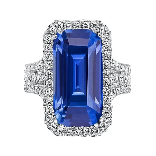 Rings HarryChadEntcom Gold Halo Natural Earth Mined Diamond Emerald Cut Ceylon Sapphire Gemstone Ring 6 Carats Rings HarryChadEntcom Gold Halo Natural Earth Mined Diamond Emerald Cut Ceylon Sapphire Gemstone Ring 6 Carats