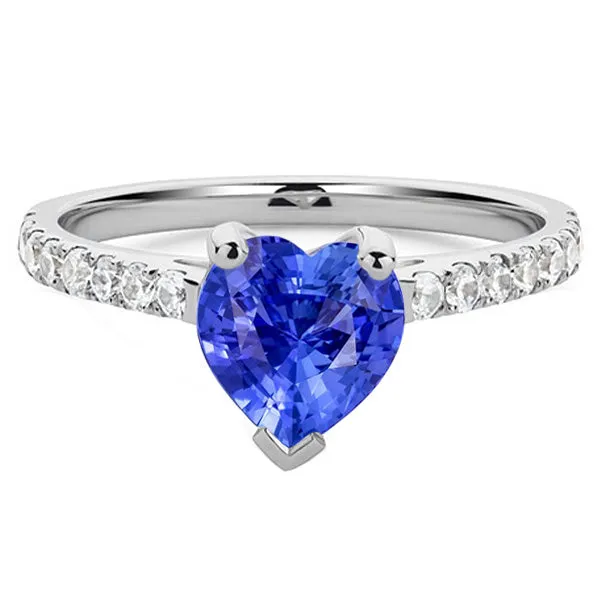 Rings HarryChadEntcom Natural Earth Mined Diamond Engagement Srilanka Sapphire Ring Scallop Set Accents 3 Carats Rings HarryChadEntcom Natural Earth Mined Diamond Engagement Srilanka Sapphire Ring Scallop Set Accents 3 Carats