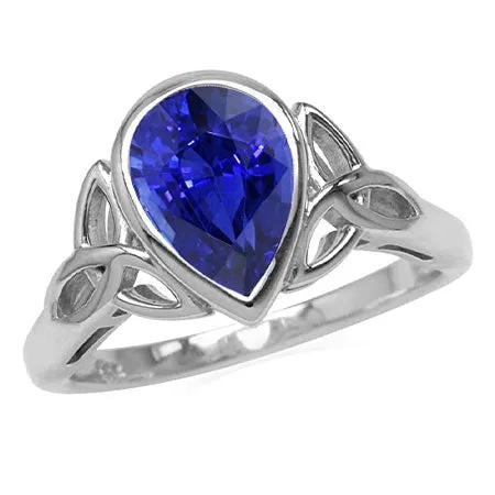 Rings HarryChadEntcom Pear Solitaire Ring Bezel Set Blue Sapphire Knot Style 150 Carats Rings HarryChadEntcom Pear Solitaire Ring Bezel Set Blue Sapphire Knot Style 150 Carats