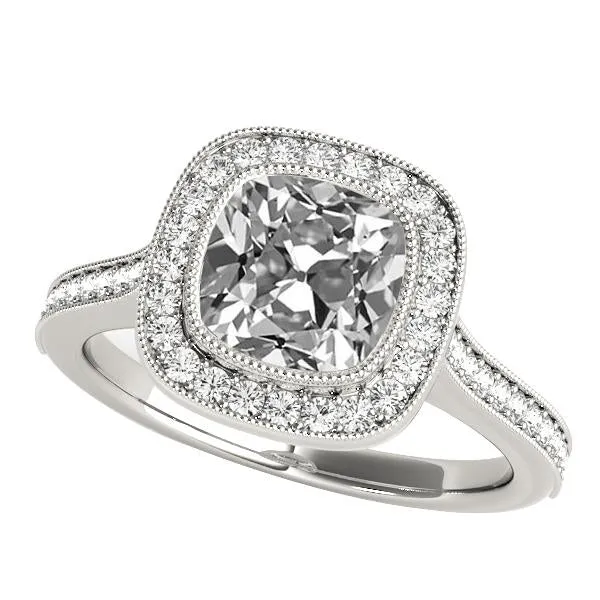 Rings HarryChadEntcom Round Cushion Old Cut Natural Earth Mined Diamond Halo Ring With Accents 6 Carats Rings HarryChadEntcom Round Cushion Old Cut Natural Earth Mined Diamond Halo Ring With Accents 6 Carats