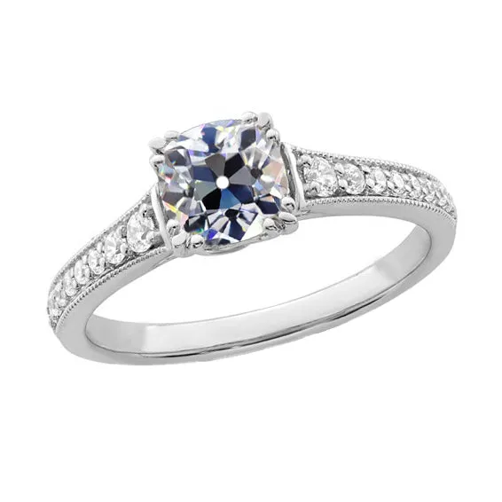 Rings HarryChadEntcom Round Cushion Old Mine Cut Real Natural Earth Mined Diamond Ring With Accents 425 Carats Rings HarryChadEntcom Round Cushion Old Mine Cut Real Natural Earth Mined Diamond Ring With Accents 425 Carats