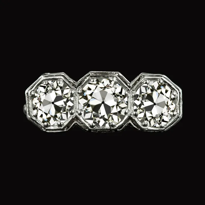 Rings HarryChadEntcom Round Old Mine Cut Natural Earth Mined Diamond Ring 3 Stone Gold Jewelry 6 Carats Rings HarryChadEntcom Round Old Mine Cut Natural Earth Mined Diamond Ring 3 Stone Gold Jewelry 6 Carats