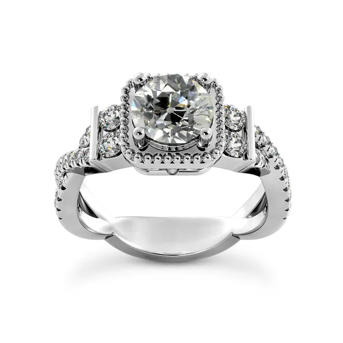 Rings HarryChadEntcom Round Old Miner Genuine Natural Earth Mined Diamond Wedding Ring 375 Carats White Gold 14K Rings HarryChadEntcom Round Old Miner Genuine Natural Earth Mined Diamond Wedding Ring 375 Carats White Gold 14K