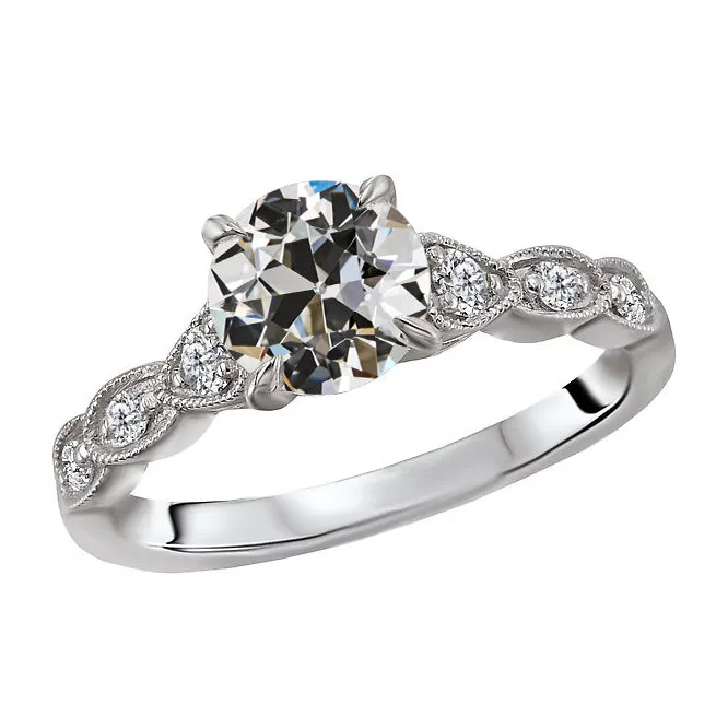 Rings HarryChadEntcom Round Old Miner Natural Earth Mined Diamond Engagement Ring 14K White Gold 3 Carats Rings HarryChadEntcom Round Old Miner Natural Earth Mined Diamond Engagement Ring 14K White Gold 3 Carats