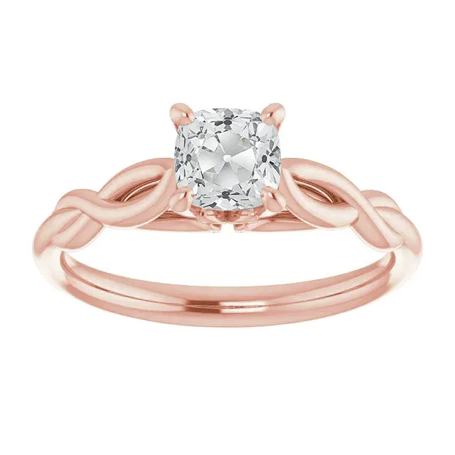 Rings HarryChadEntcom Solitaire Cushion Old Mine Cut Real Natural Earth Mined Diamond Ring Infinity Style 3 Carats Rings HarryChadEntcom Solitaire Cushion Old Mine Cut Real Natural Earth Mined Diamond Ring Infinity Style 3 Carats