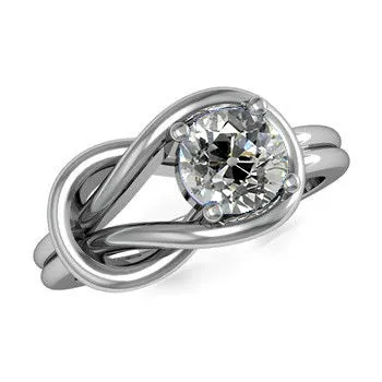 Rings HarryChadEntcom Solitaire Round Old Miner Real Natural Earth Mined Diamond Ring Love Knot Style 1 Carat Rings HarryChadEntcom Solitaire Round Old Miner Real Natural Earth Mined Diamond Ring Love Knot Style 1 Carat