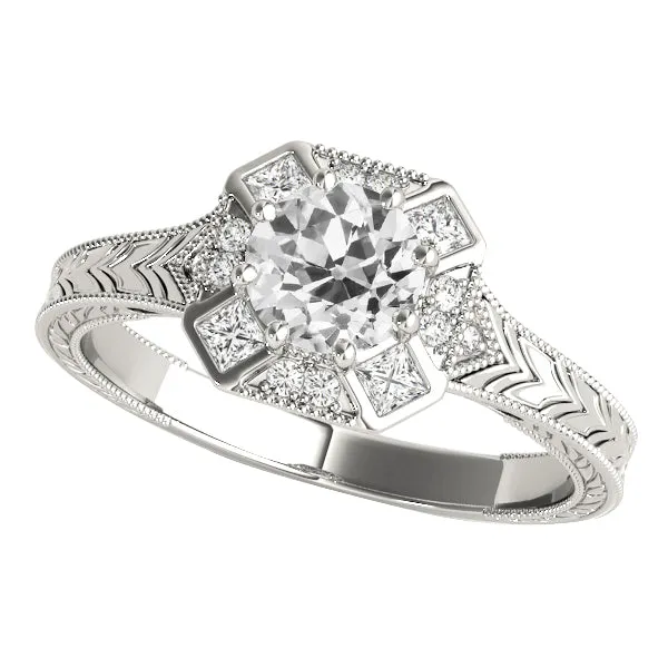 Rings HarryChadEntcom Vintage Style Round Halo Ring Old Mine Cut Real Natural Earth Mined Diamonds 350 Carats Rings HarryChadEntcom Vintage Style Round Halo Ring Old Mine Cut Real Natural Earth Mined Diamonds 350 Carats