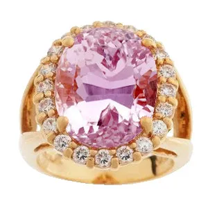Rings Pink Oval Kunzite With Natural Earth Mined Diamond Wedding Ring 2575 Carats Yellow Gold GB Rings Pink Oval Kunzite With Natural Earth Mined Diamond Wedding Ring 2575 Carats Yellow Gold GB