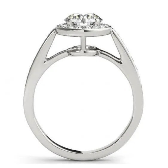 Rings Round Natural Earth Mined Diamond Engagement Halo Ring 150 Carats White Gold 14K GB Rings Round Natural Earth Mined Diamond Engagement Halo Ring 150 Carats White Gold 14K GB