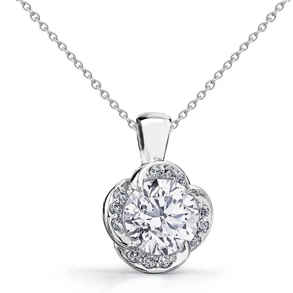 Round Cut Natural Earth Mined Diamond Pendant Necklace 260 Carats White Gold 14K GB Necklaces Round Cut Natural Earth Mined Diamond Pendant Necklace 260 Carats White Gold 14K GB Necklaces