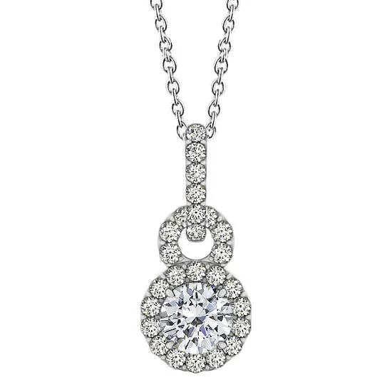 Round Natural Earth Mined Diamond Pendant Necklace Without Chain 175 Carat White Gold 14K GB Necklaces Round Natural Earth Mined Diamond Pendant Necklace Without Chain 175 Carat White Gold 14K GB Necklaces