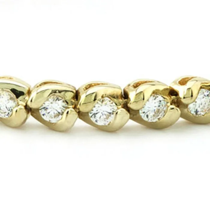 Round Natural Earth Mined Diamonds Basic Tennis Bracelet 14K Yellow Gold 6 Carats GB Bracelets Round Natural Earth Mined Diamonds Basic Tennis Bracelet 14K Yellow Gold 6 Carats GB Bracelets