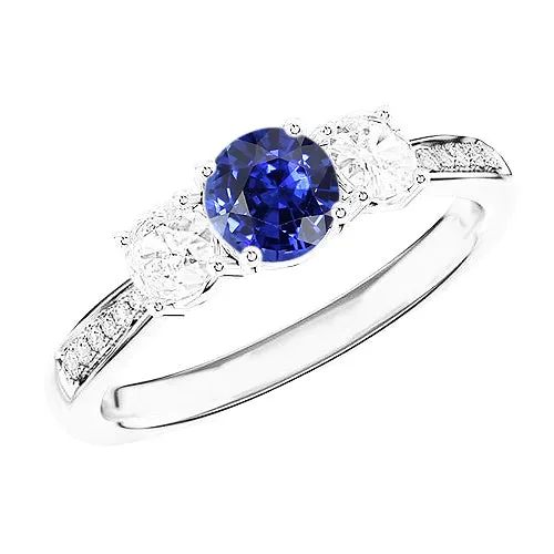 Round Sapphire Natural Earth Mined Diamond Ring White Gold 250 Carats 3 Stone Style HarryChadEntcom Rings Round Sapphire Natural Earth Mined Diamond Ring White Gold 250 Carats 3 Stone Style HarryChadEntcom Rings