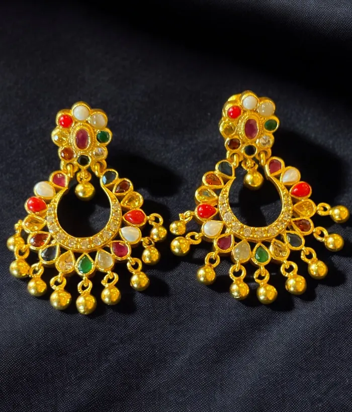 Silversmith Necklaces The Meghana Silver Navaratna Necklace 2 Layers
