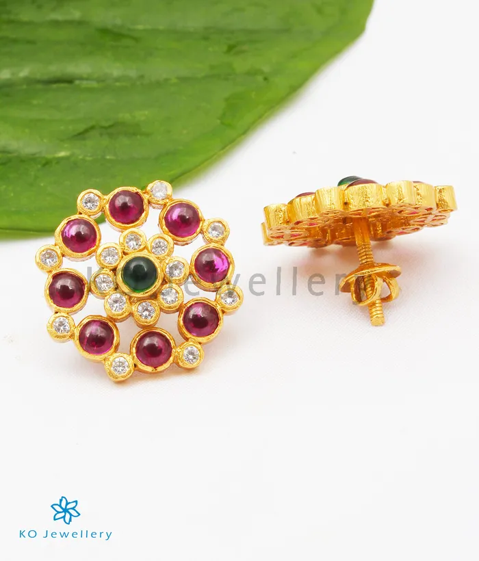 Silversmith The Yajata Silver Earstuds Red Earrings
