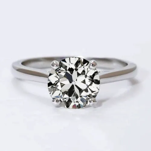 Solitaire Engagement Ring Round Old Cut Natural Earth Mined Diamond 4 Prong Set 2 Carats HarryChadEntcom Rings Solitaire Engagement Ring Round Old Cut Natural Earth Mined Diamond 4 Prong Set 2 Carats HarryChadEntcom Rings