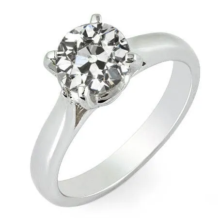 Solitaire Ring Round Old Mine Cut Natural Earth Mined Diamond Ladies Jewelry 2 Carats HarryChadEntcom Rings Solitaire Ring Round Old Mine Cut Natural Earth Mined Diamond Ladies Jewelry 2 Carats HarryChadEntcom Rings