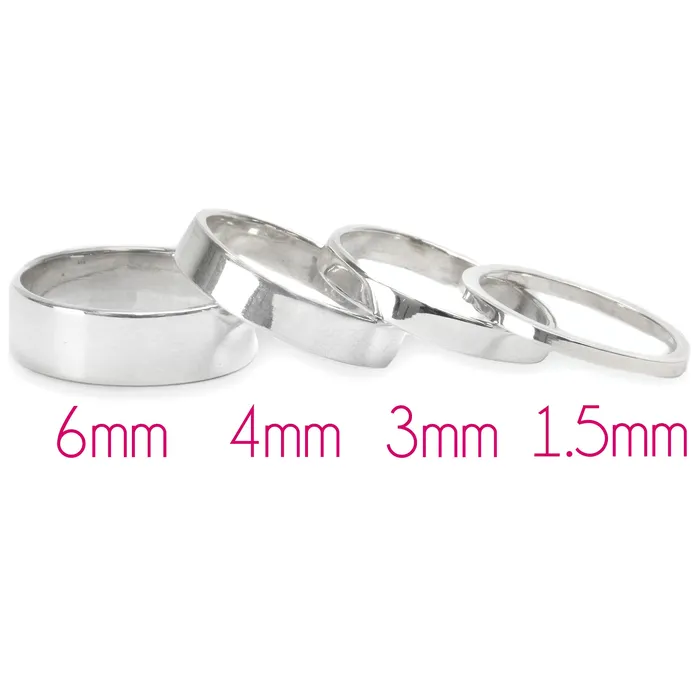 Sterling Silver Ring Stamping Blank 4mm Wide SIZE 11 PSV Rings