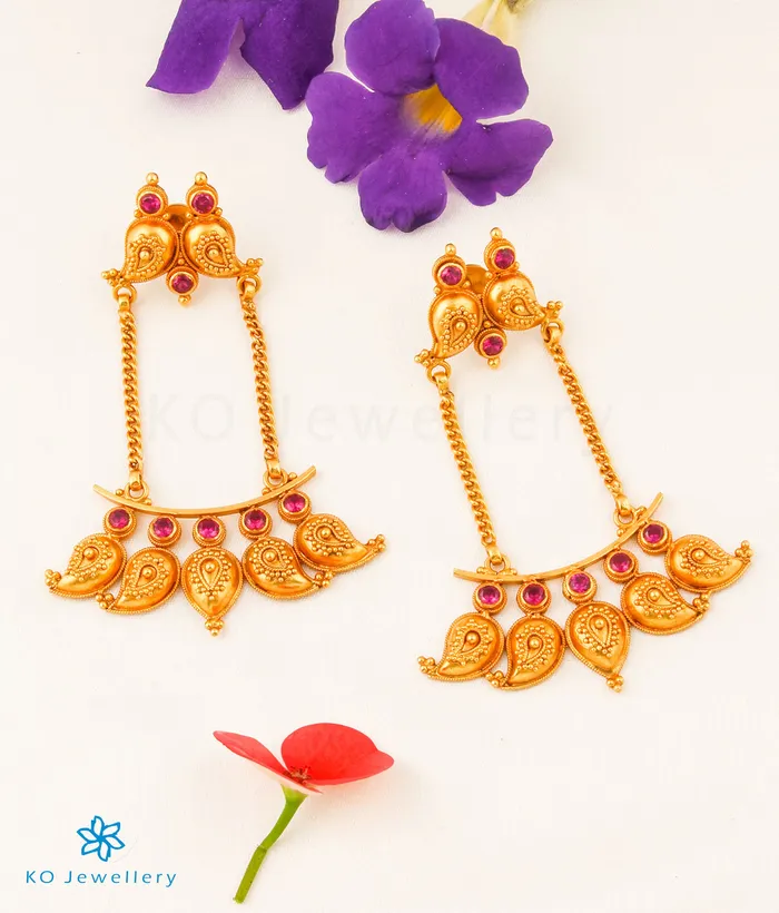 The Damayanti Silver Paisley Earrings Silversmith Earrings