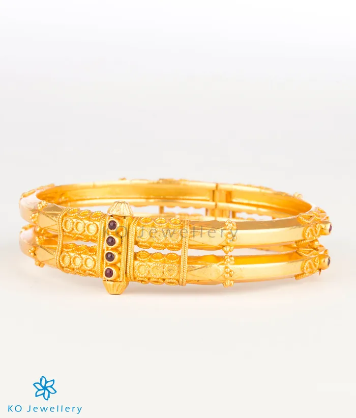 The Kumud Silver Coorgi Bracelet Two layers Size 22242628 Silversmith Bracelets