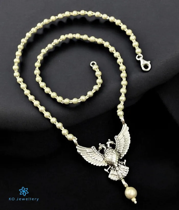 The Virat Silver Gandaberunda Necklace Silversmith Necklaces