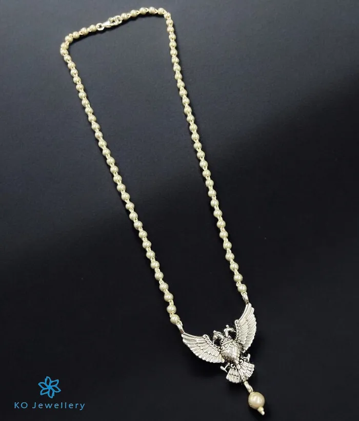 The Virat Silver Gandaberunda Necklace Silversmith Necklaces