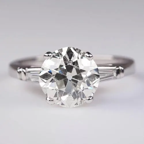 Three Stone Ring Baguette Round Old Mine Cut Lab Grown Diamonds 77 Carats HarryChadEntcom Rings Three Stone Ring Baguette Round Old Mine Cut Lab Grown Diamonds 77 Carats HarryChadEntcom Rings