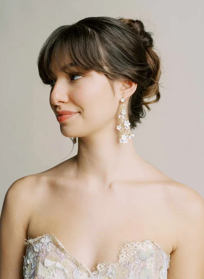 twigs honey Earrings Regal opal and petite daisies earrings Style 2505