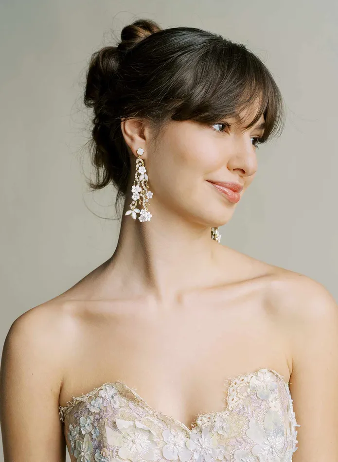 twigs honey Earrings Regal opal and petite daisies earrings Style 2505