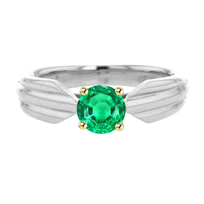 Unique Gemstone Jewelry Solitaire Green Emerald Ring HarryChadEntcom Rings