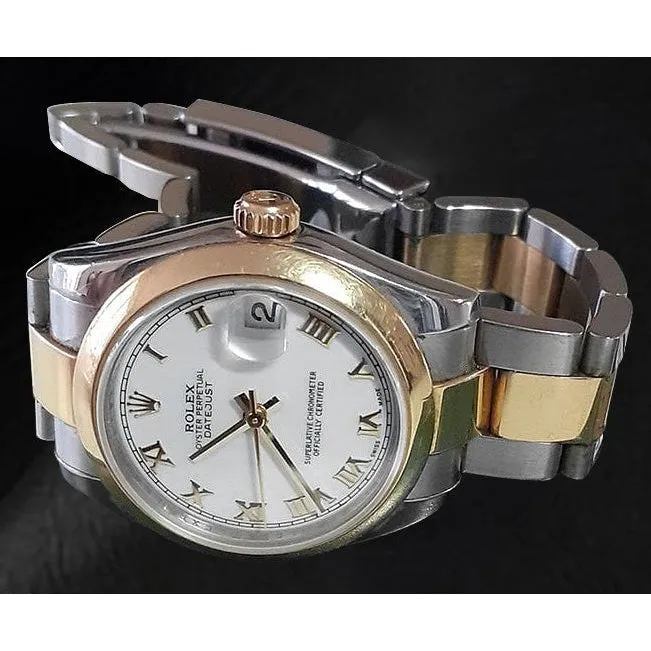 Watches HarryChadEntcom Lady Datejust Rolex White Roman Dial 31mm Gold Steel Watch Watches HarryChadEntcom Lady Datejust Rolex White Roman Dial 31mm Gold Steel Watch