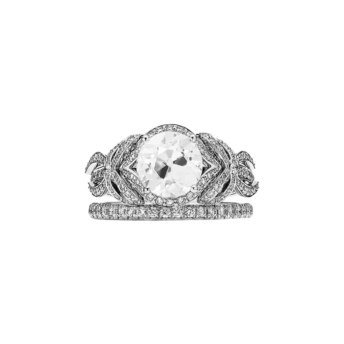 Wedding Ring Set Old Cut Round Natural Earth Mined Diamond Ribbon Style 325 Carats HarryChadEntcom Rings Wedding Ring Set Old Cut Round Natural Earth Mined Diamond Ribbon Style 325 Carats HarryChadEntcom Rings