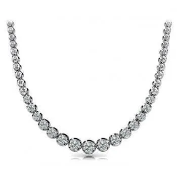 WG 14K Sparkling Round Brilliant Cut 2200 Carats Natural Earth Mined Diamonds Necklace GB Necklaces WG 14K Sparkling Round Brilliant Cut 2200 Carats Natural Earth Mined Diamonds Necklace GB Necklaces