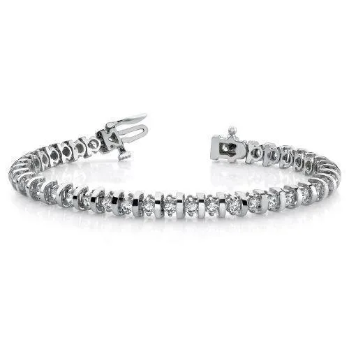 White Gold 14K 4 Carats Round Cut Natural Earth Mined Diamonds Tennis Bracelet GB Bracelets White Gold 14K 4 Carats Round Cut Natural Earth Mined Diamonds Tennis Bracelet GB Bracelets