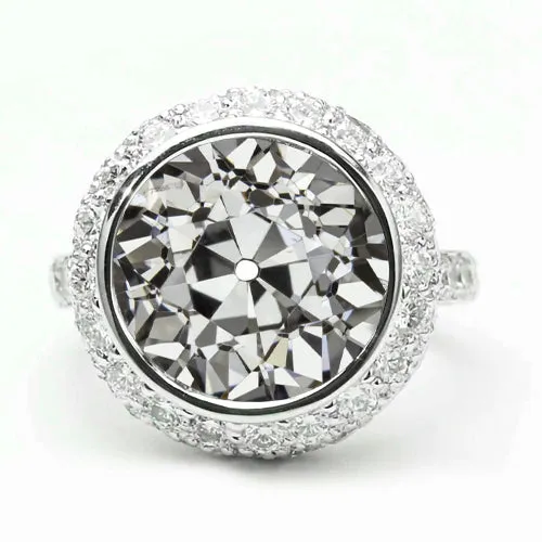 White Gold Halo Round Old Cut Huge Lab Grown Diamond Ring Bezel Set Jewelry 1050 Carats HarryChadEntcom Rings White Gold Halo Round Old Cut Huge Lab Grown Diamond Ring Bezel Set Jewelry 1050 Carats HarryChadEntcom Rings